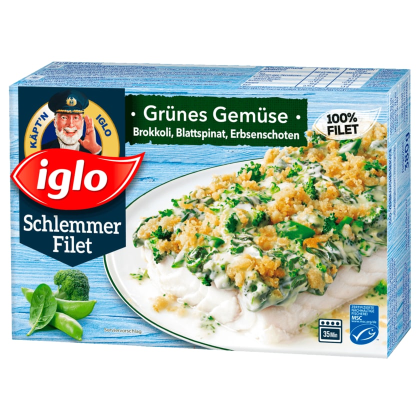 Iglo Schlemmer Filet Grünes Gemüse 380g